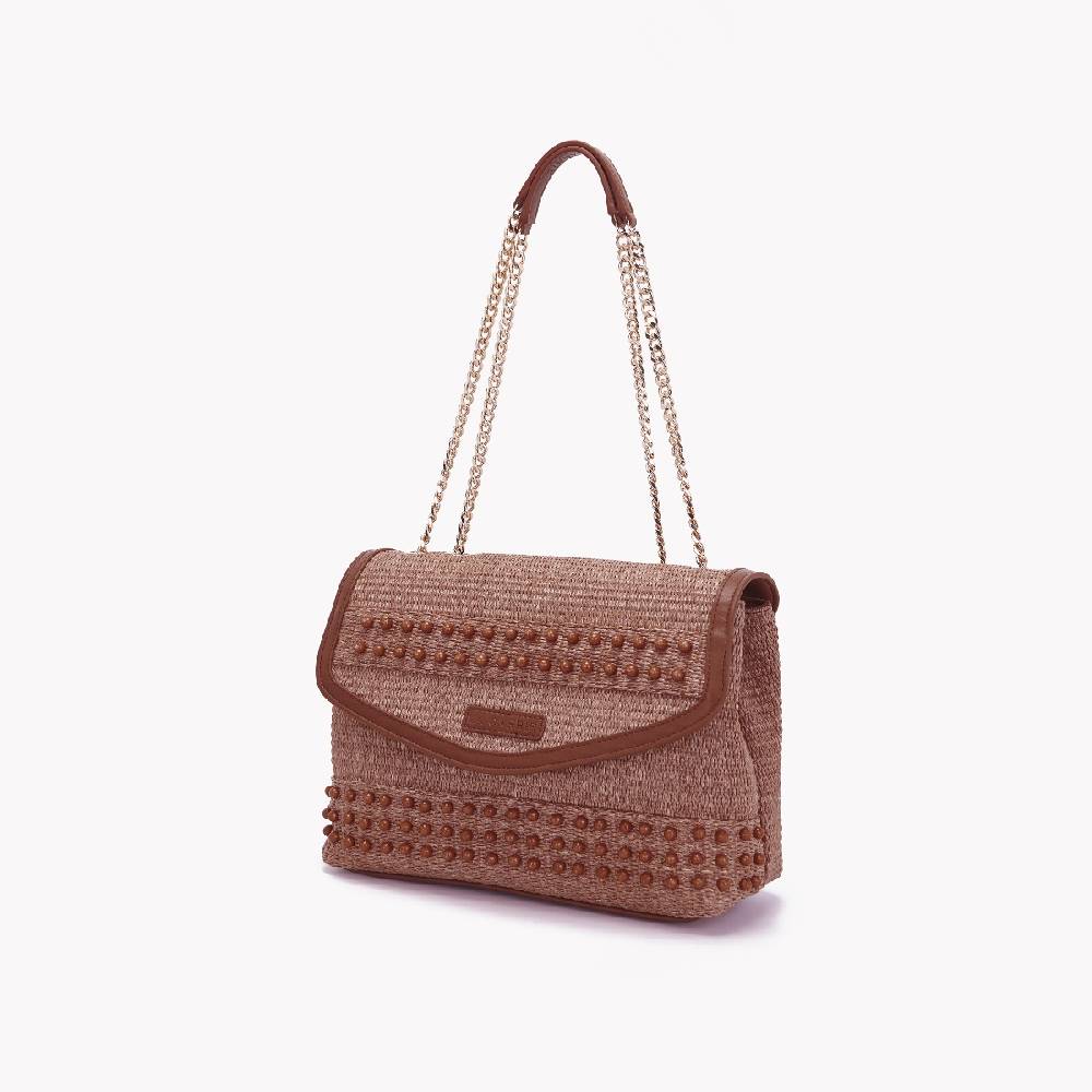 La Carrie BORSA A SPALLA MALIBU CUOIO Outlet