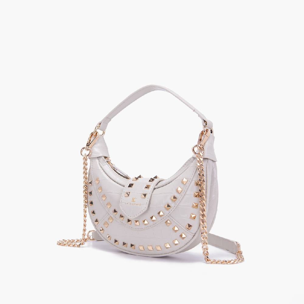 La Carrie BORSA A MANO THUNDER IVORY Nuova