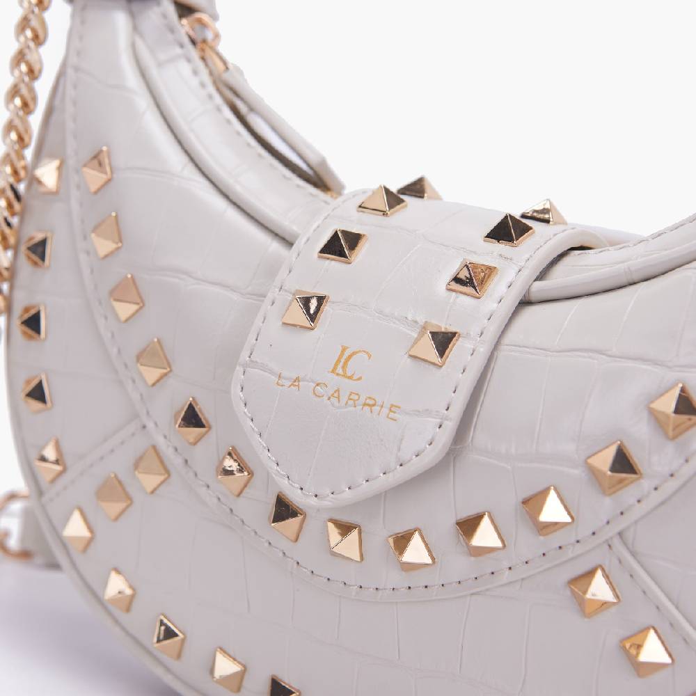La Carrie BORSA A MANO THUNDER IVORY Nuova
