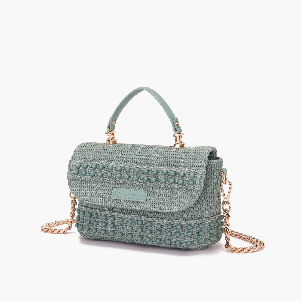 La Carrie BORSA A MANO MALIBU GREEN Consegna Veloce
