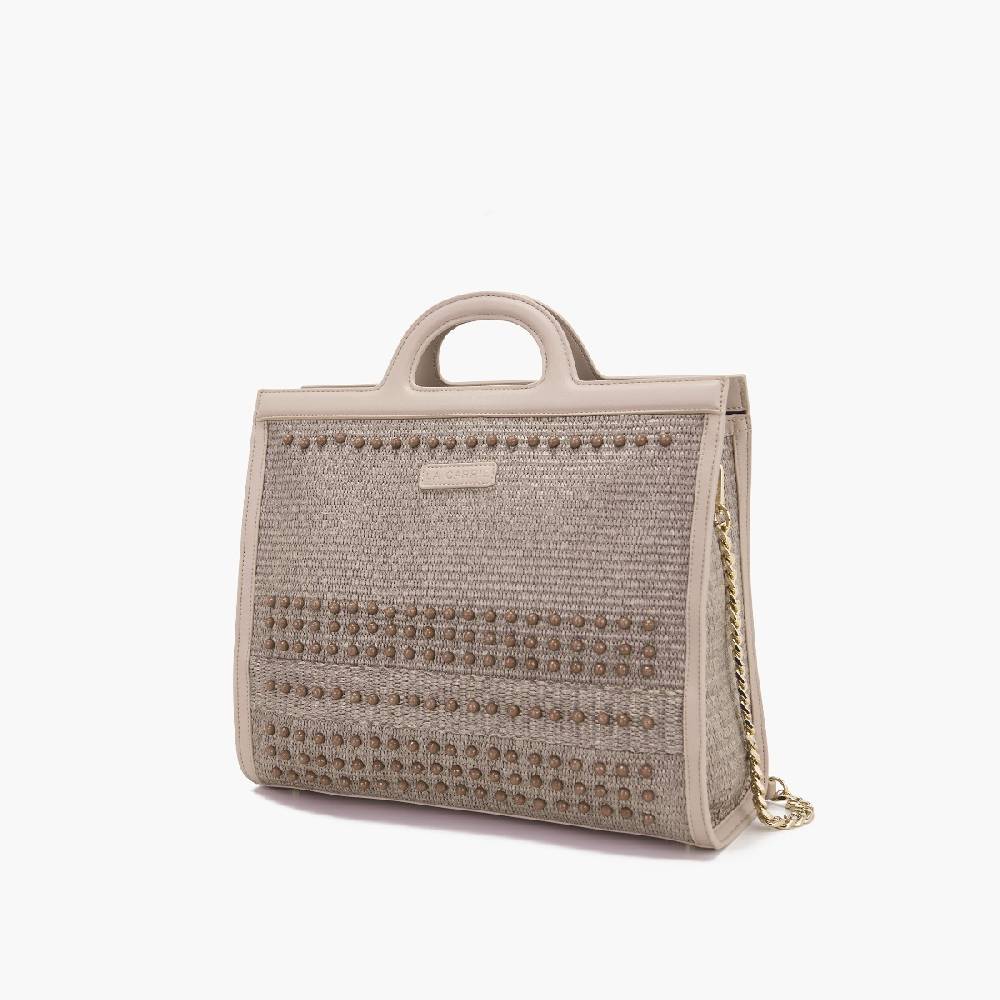 La Carrie BORSA SHOPPING MALIBU IVORY Saldi