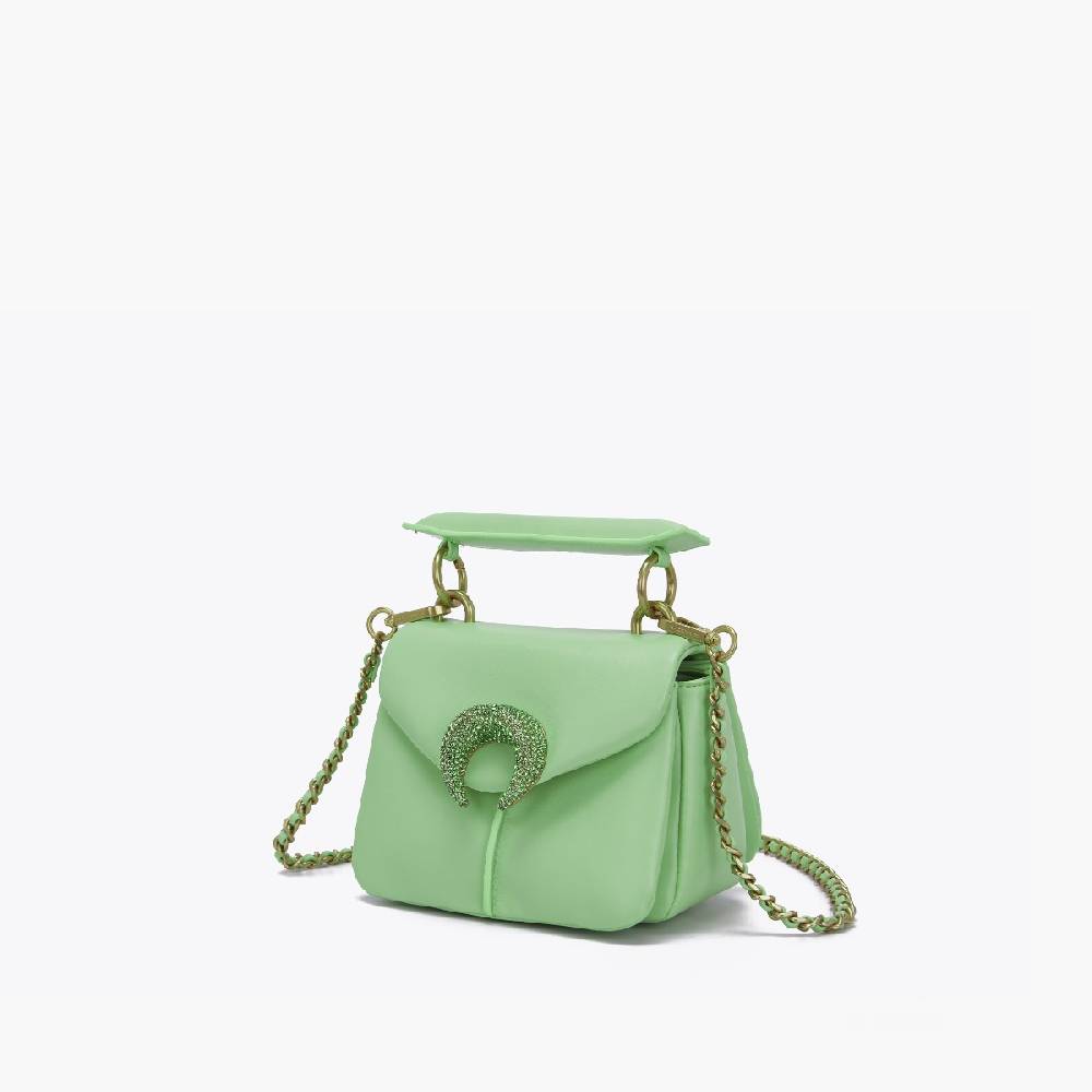 La Carrie BORSA A SPALLA MOONLIGHT LIME Nuovo