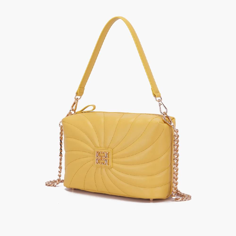 La Carrie BORSA A SPALLA OYSTER YELLOW Vendita