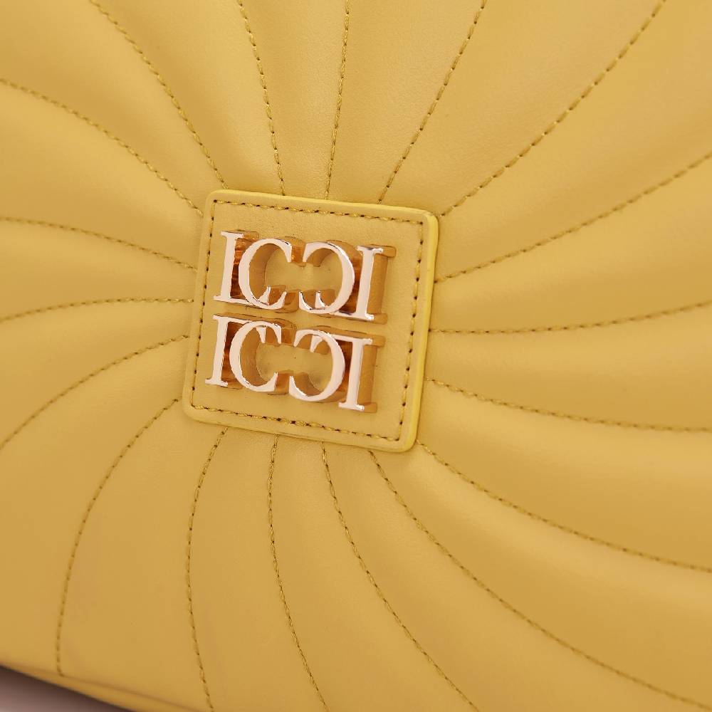 La Carrie BORSA A SPALLA OYSTER YELLOW Vendita