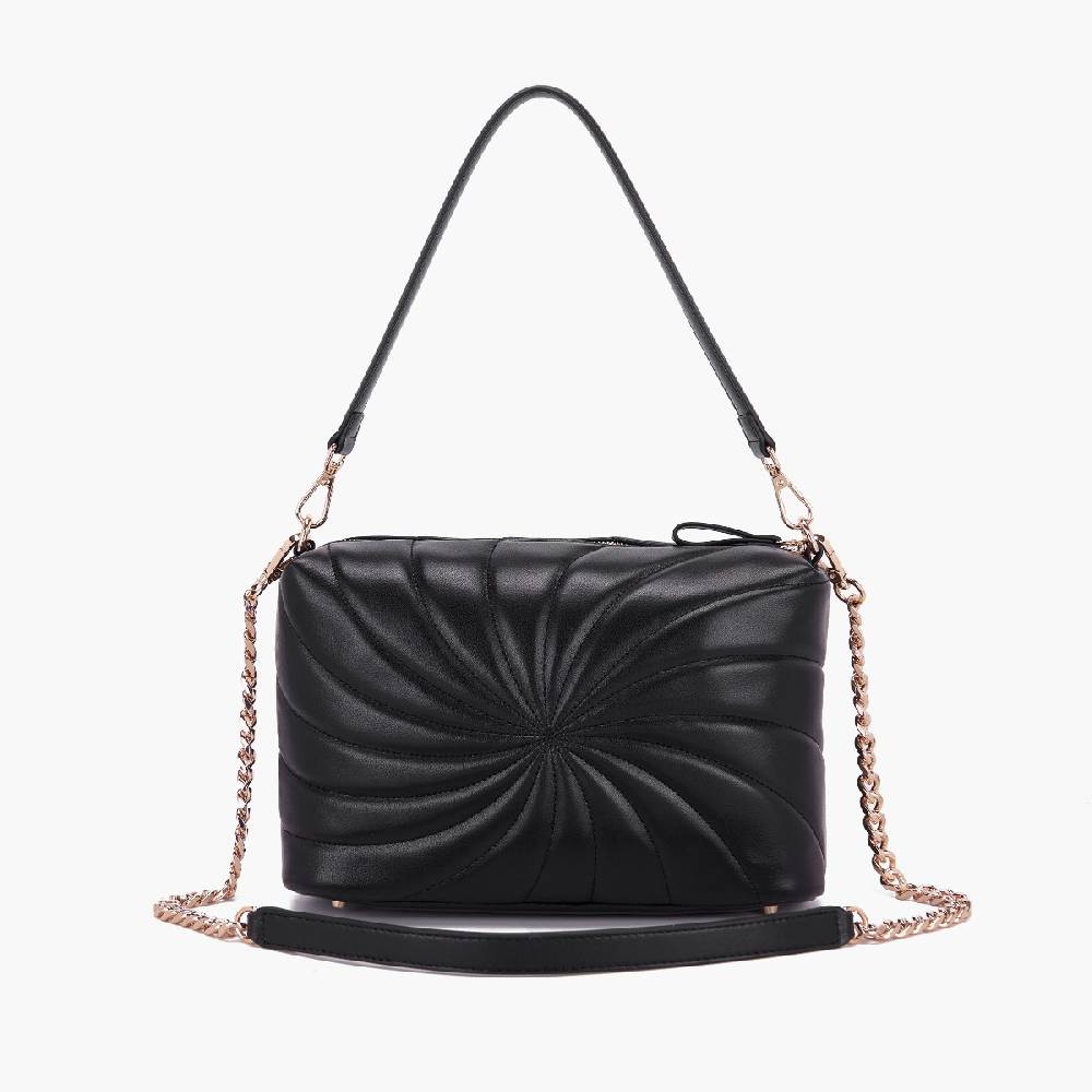 La Carrie BORSA A SPALLA OYSTER NERA Spedizione Gratuita