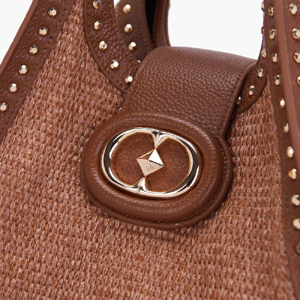 La Carrie BORSA SHOPPING ROMANTIC BRANDY In Vendita