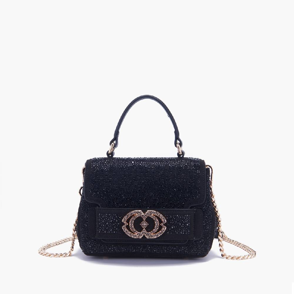 La Carrie BORSA A MANO LOGO NERA Offerte