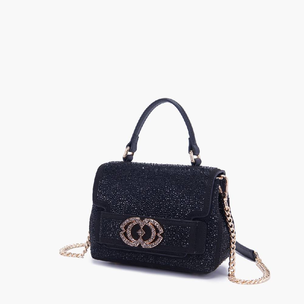 La Carrie BORSA A MANO LOGO NERA Offerte