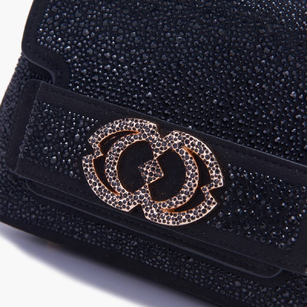 La Carrie BORSA A MANO LOGO NERA Offerte