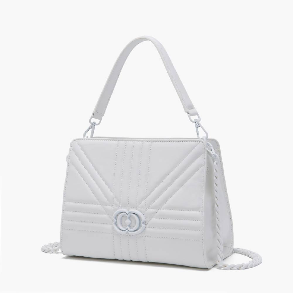 La Carrie BORSA SHOPPING GRATE BIANCA Negozio