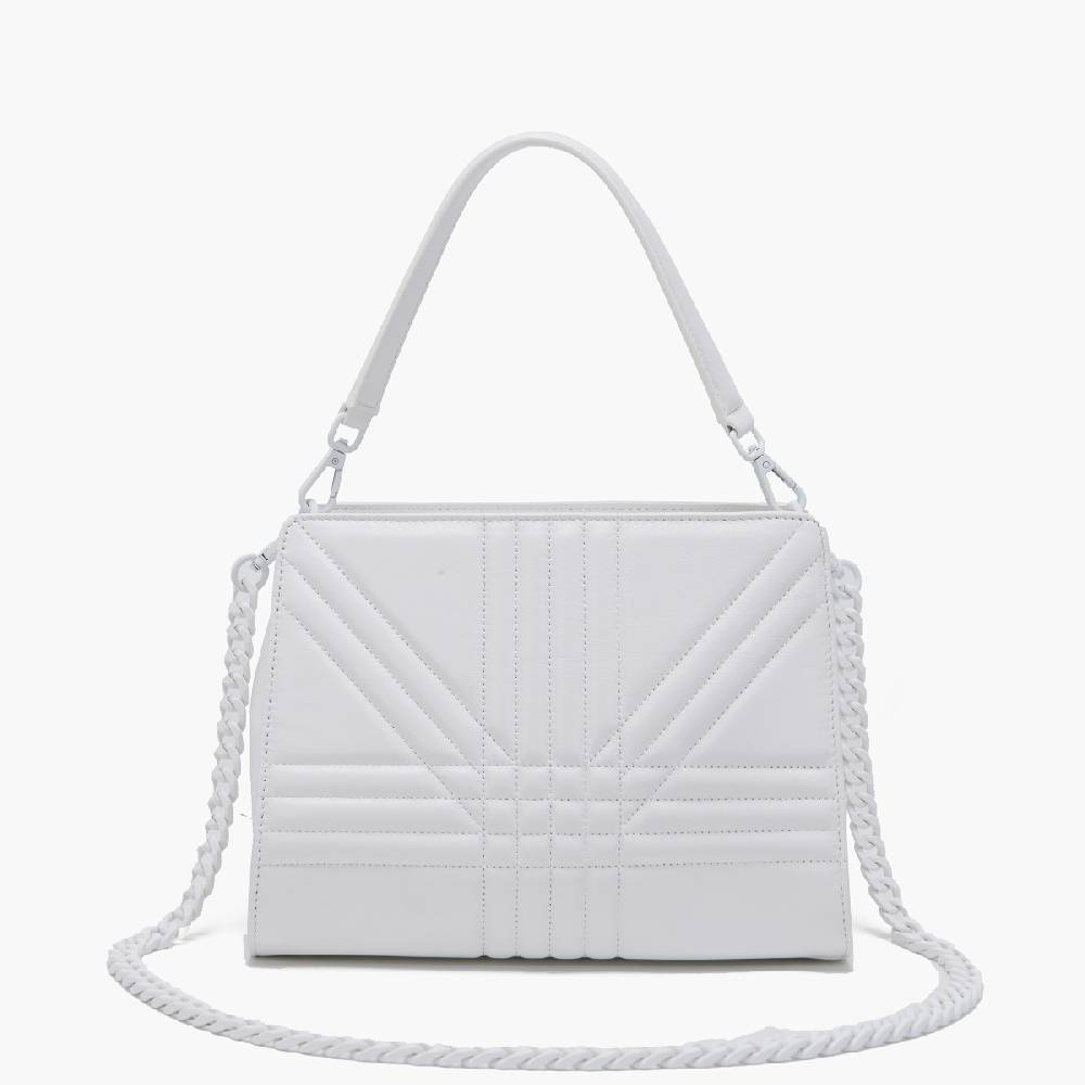 La Carrie BORSA SHOPPING GRATE BIANCA Negozio