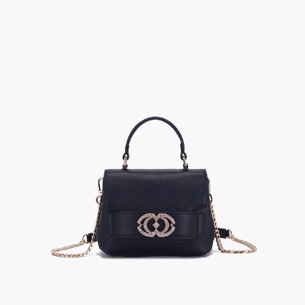 La Carrie BORSA A MANO LOGO nera Italia