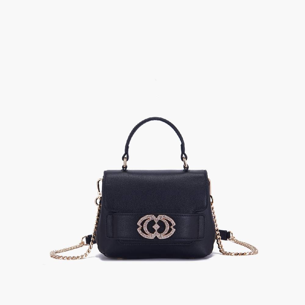 La Carrie BORSA A MANO LOGO nera Italia