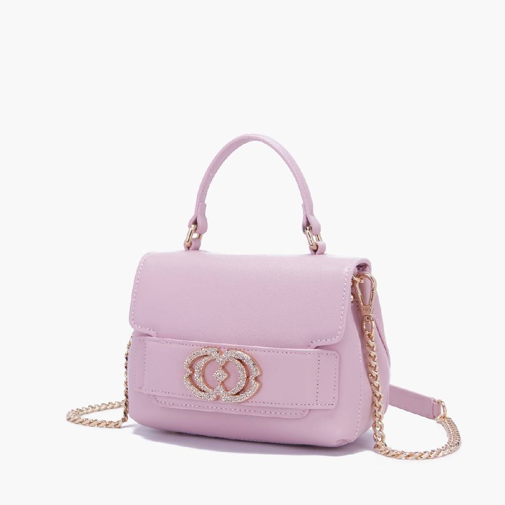 La Carrie BORSA A MANO LOGO ROSA Nuovo