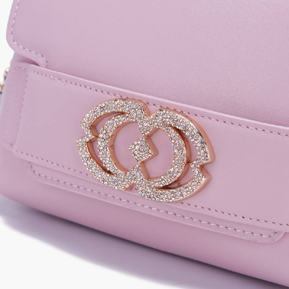 La Carrie BORSA A MANO LOGO ROSA Nuovo