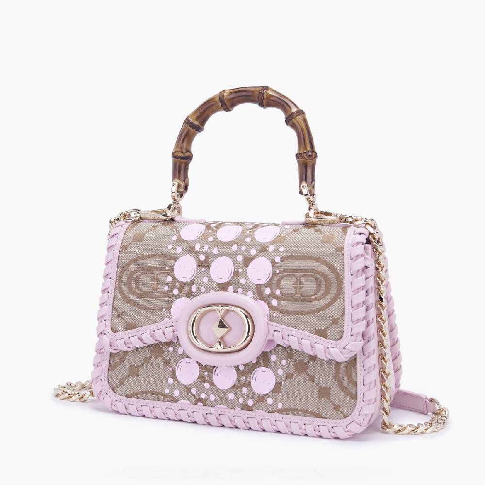 La Carrie BORSA A MANO MONOGRAM ROSA Sottocosto
