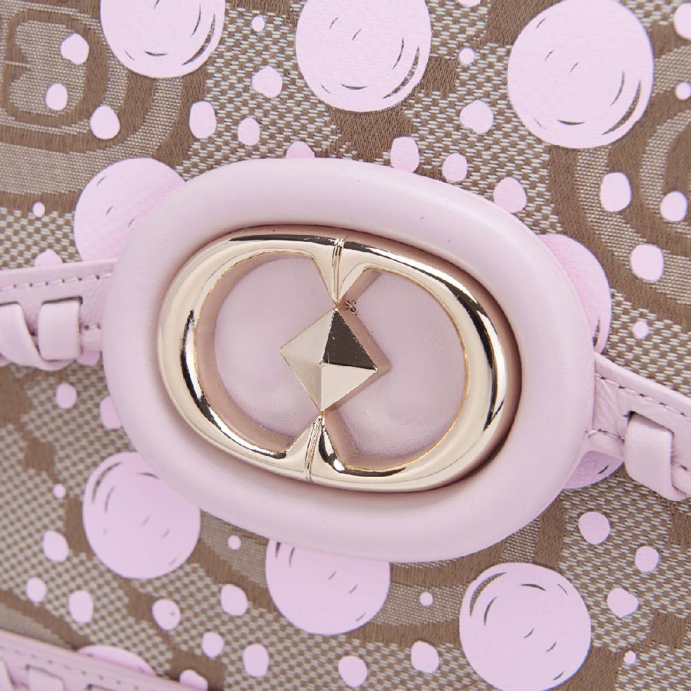 La Carrie BORSA A MANO MONOGRAM ROSA Sottocosto