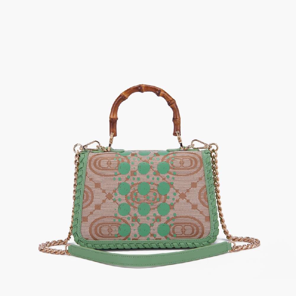 La Carrie BORSA A MANO MONOGRAM PISTACCHIO Convenienza