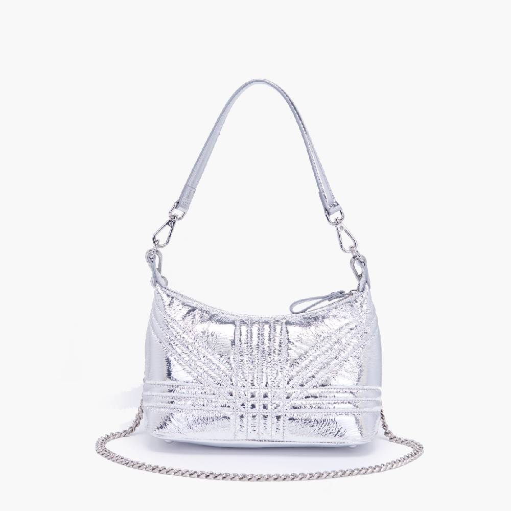La Carrie MINI BORSA A SPALLA SHINY SILVER Novità