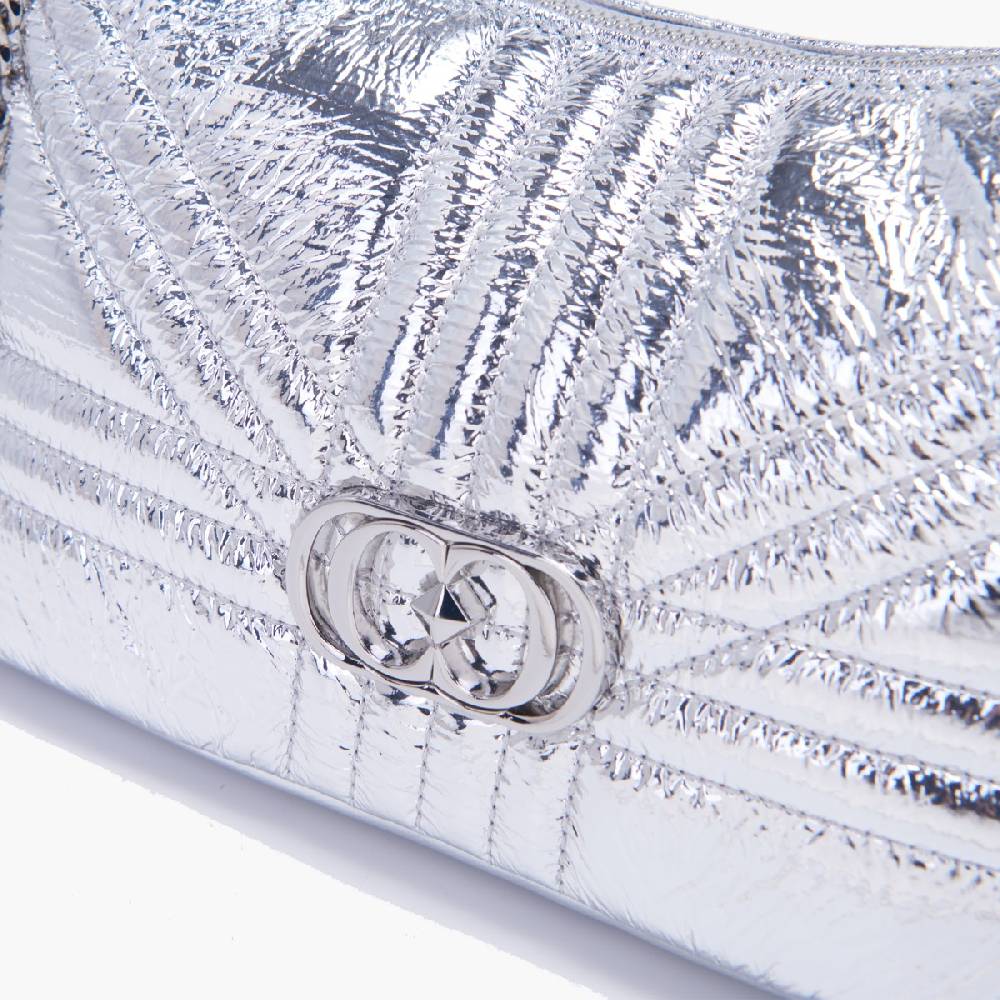 La Carrie MINI BORSA A SPALLA SHINY SILVER Novità