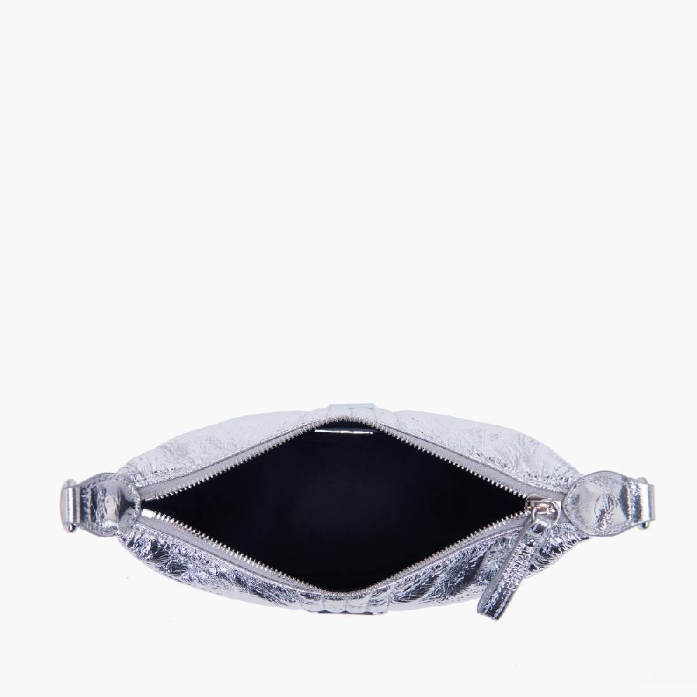 La Carrie MINI BORSA A SPALLA SHINY SILVER Novità