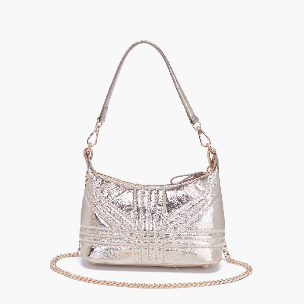 La Carrie MINI BORSA A SPALLA SHINY GOLD Presa