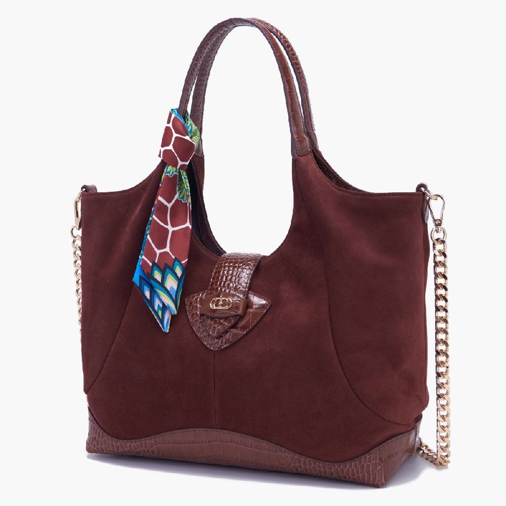 La Carrie BORSA SHOPPING TEMPEST BROWN Outlet