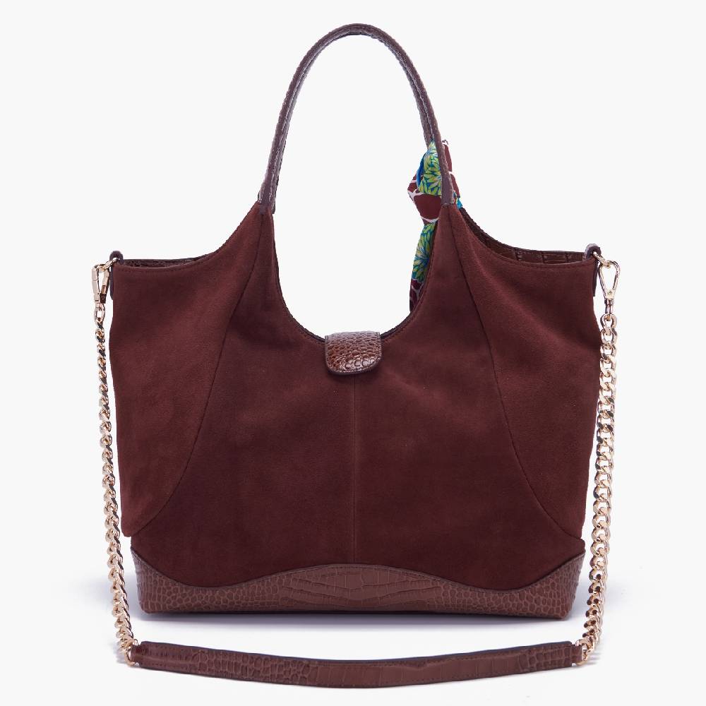 La Carrie BORSA SHOPPING TEMPEST BROWN Outlet