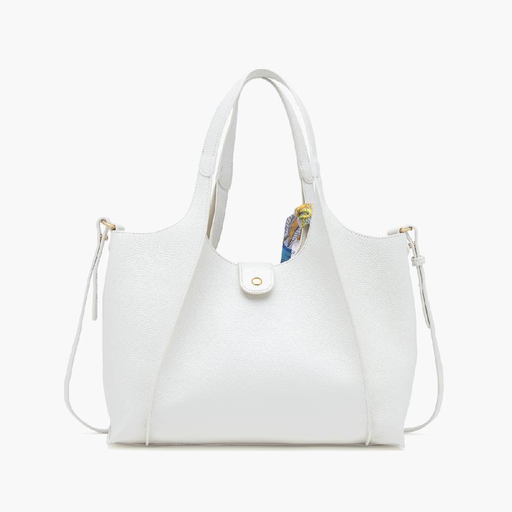 La Carrie BORSA SHOPPING DRILLED CREMA Offerte