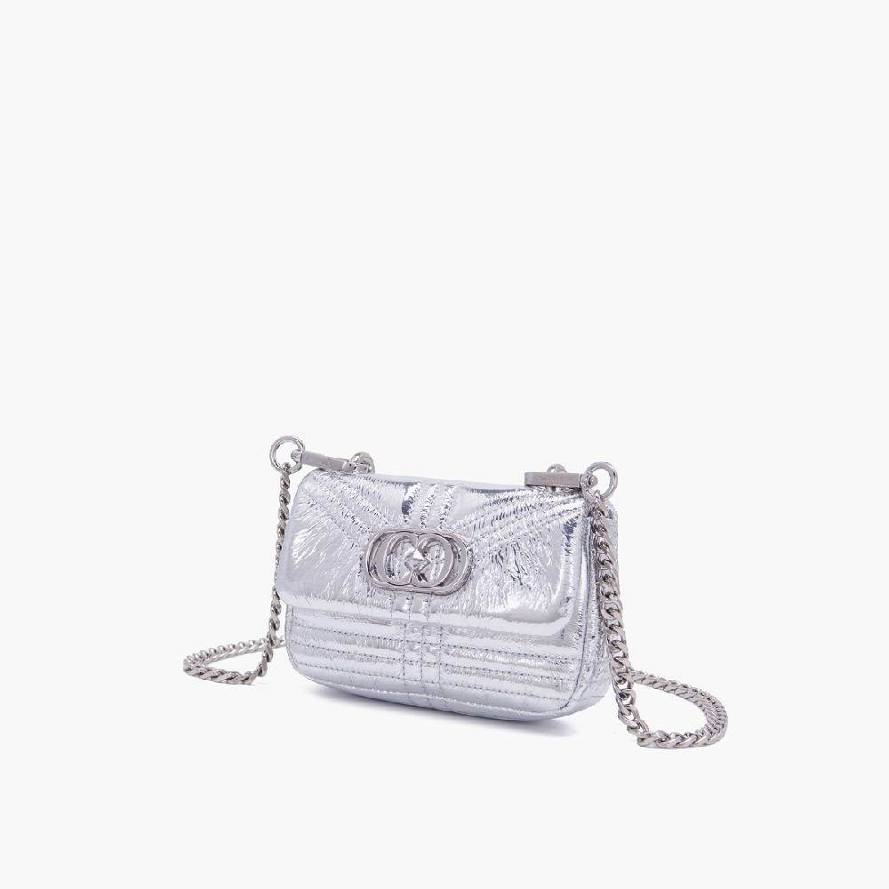 La Carrie MINI BORSA A SPALLA SHINY SILVER Hotsell