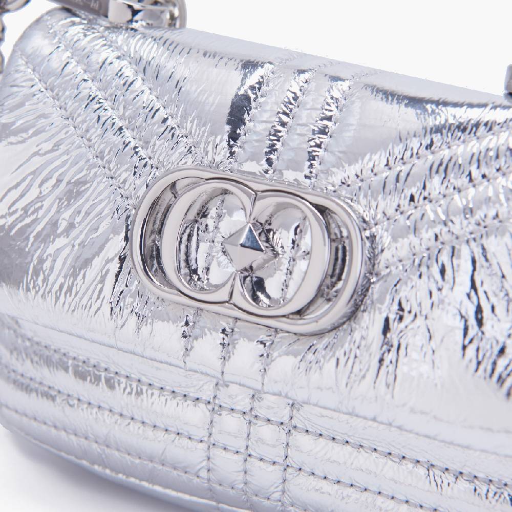 La Carrie MINI BORSA A SPALLA SHINY SILVER Hotsell