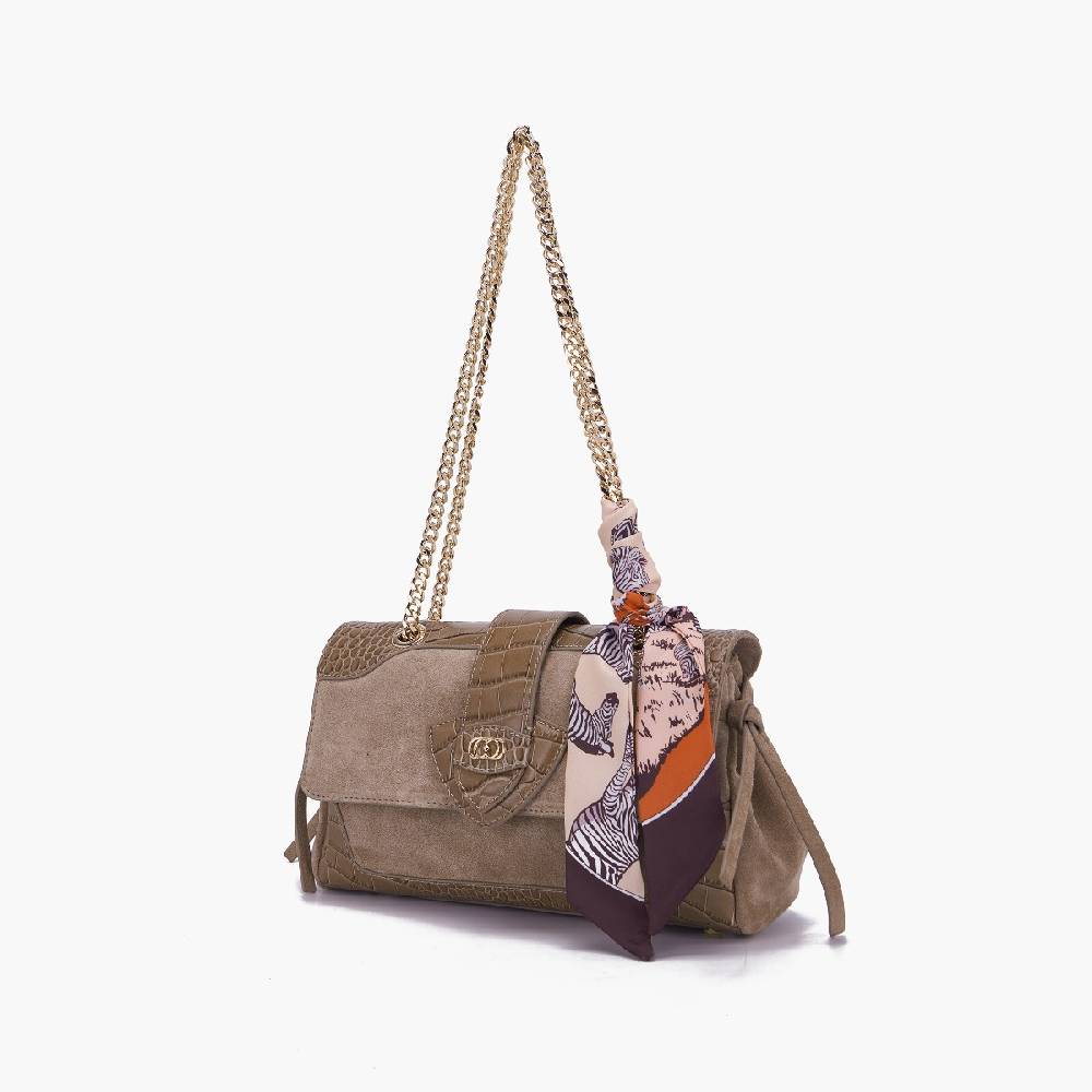 La Carrie BORSA A SPALLA TEMPEST TAUPE Vendita Economica
