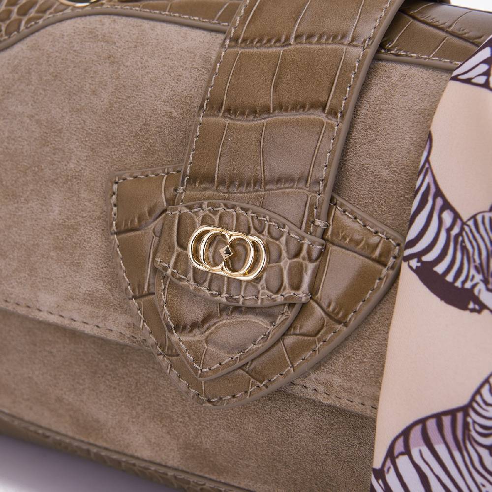 La Carrie BORSA A SPALLA TEMPEST TAUPE Vendita Economica
