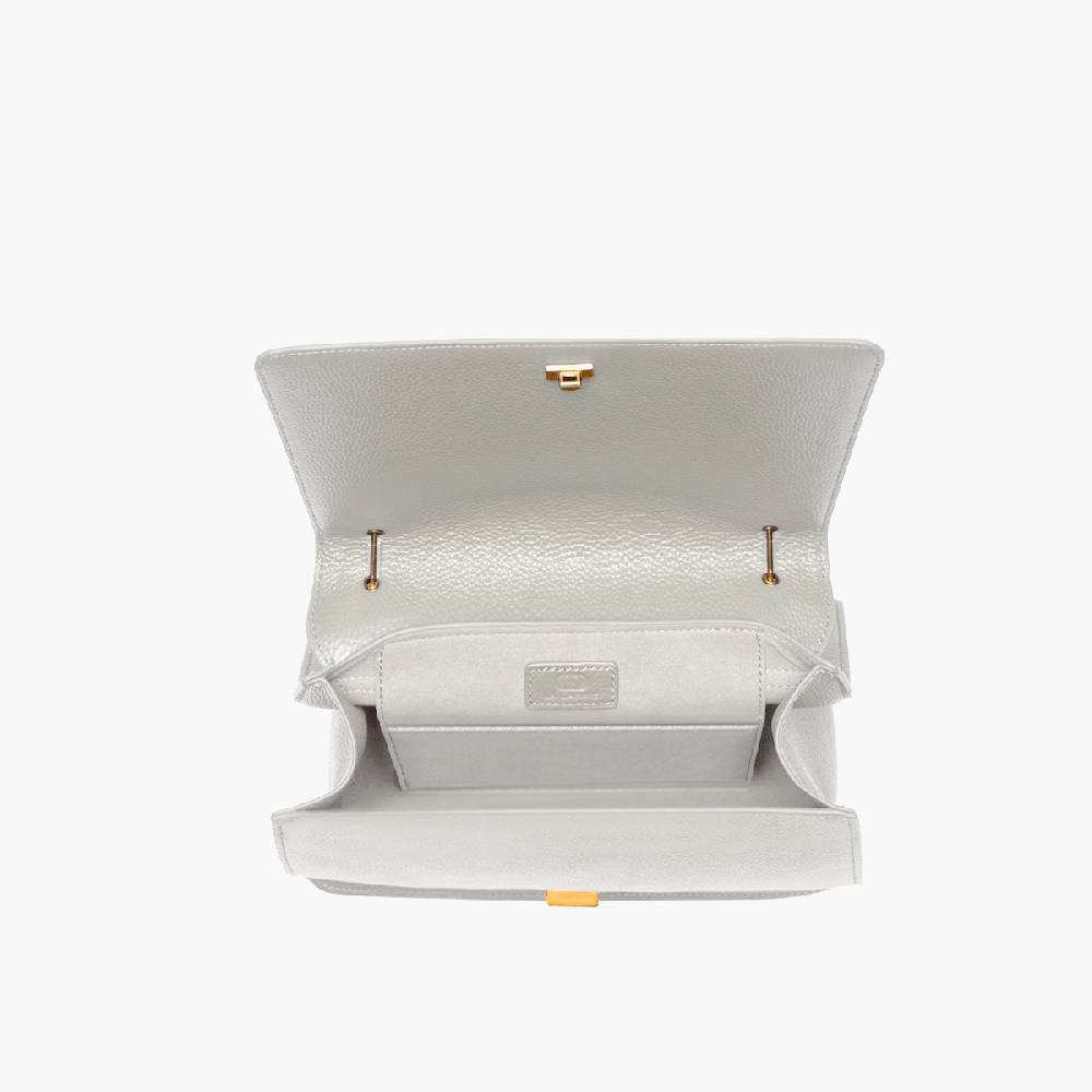 La Carrie BORSA A SPALLA DRILLED CREMA Negozio