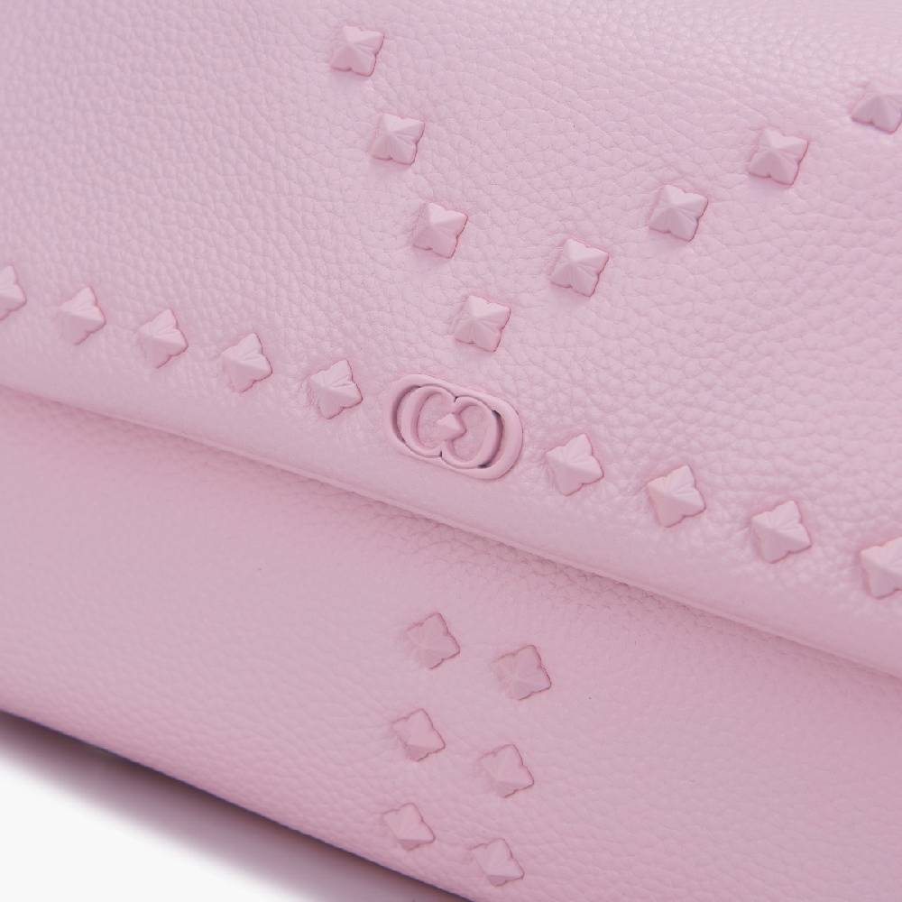La Carrie PINK HAND BAG IN TUMBLED LEATHER Nuovo