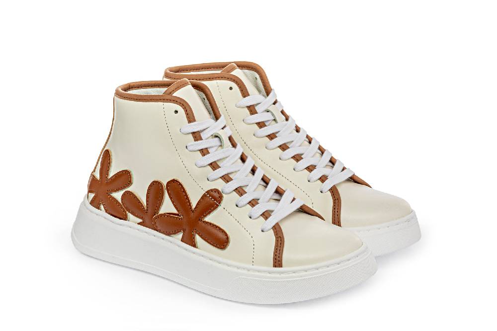 L.Pucci Basket P91213P Ecru-Camel Promozione Limitata