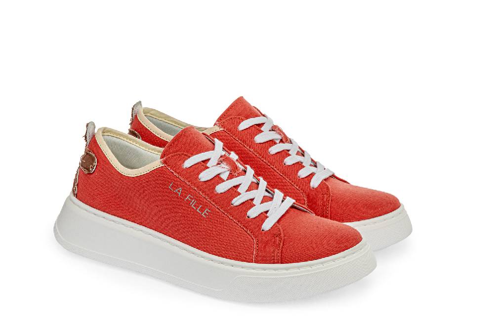 L.Pucci Sneakers P91222C Orange-Camel Fino Al -60%