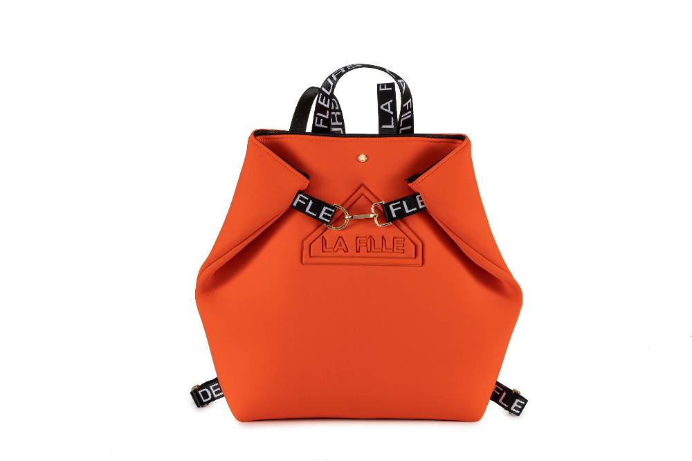 L.Pucci Ambre Tekno Fabric Orange In Saldo