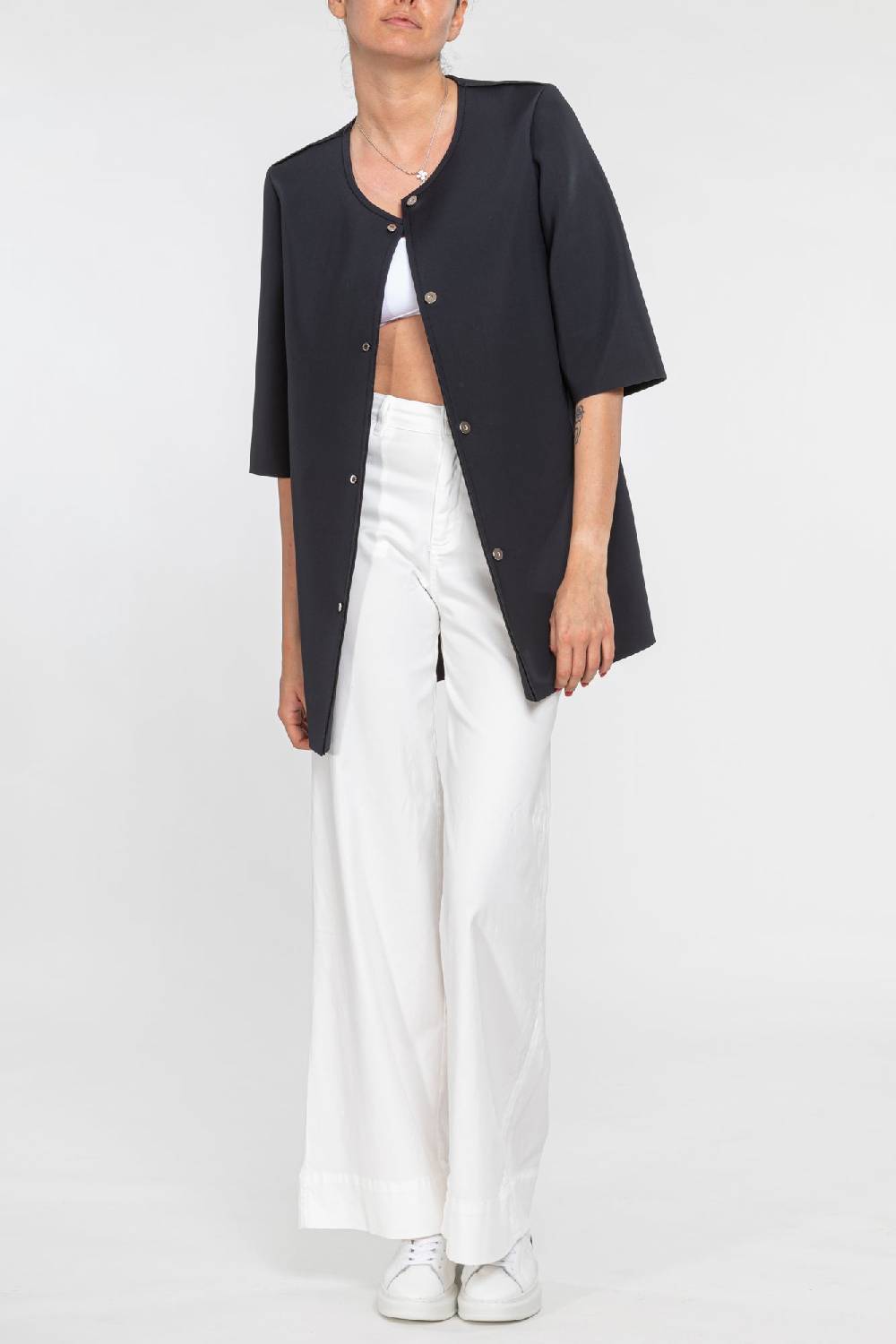 L.Pucci Paloma Tekno Fabric Black - Black In Linea