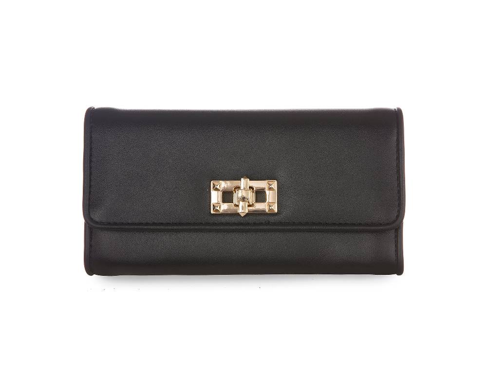 L.Pucci Trendy Black Easter Wallet Spedizione Gratuita