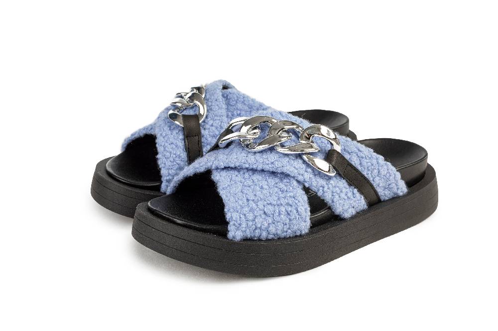 L.Pucci Slipper SA84028MS Light blue Vendite stagionali