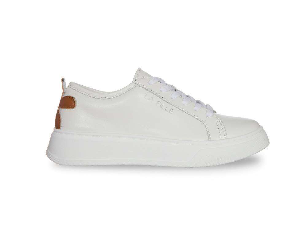L.Pucci Sneakers P91212P Ecru-Camel Prezzo basso