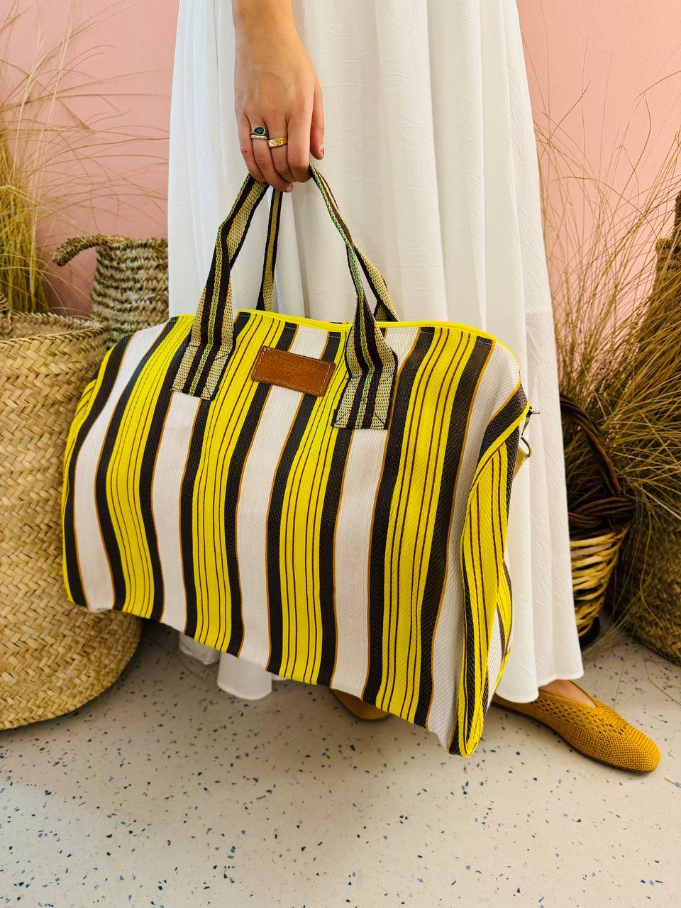 La Sellerie borsone TULUM giallo Sottocosto