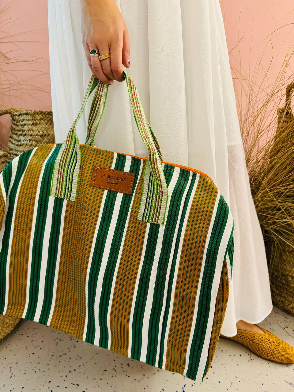 La Sellerie borsone TULUM arancio Online