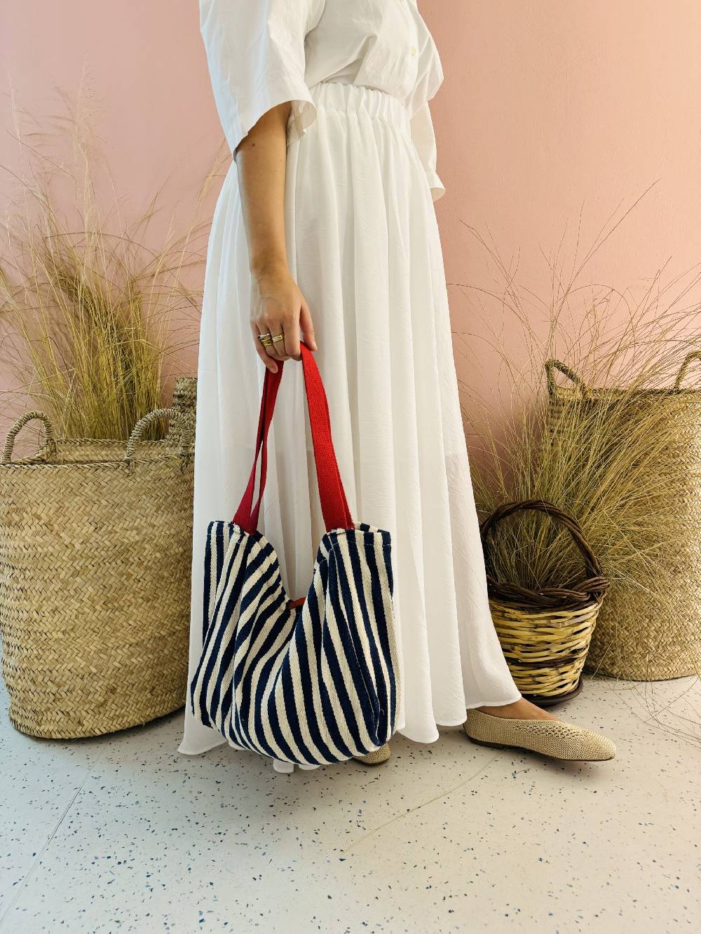 La Sellerie Portofino bag blu righe strette I Più Venduti