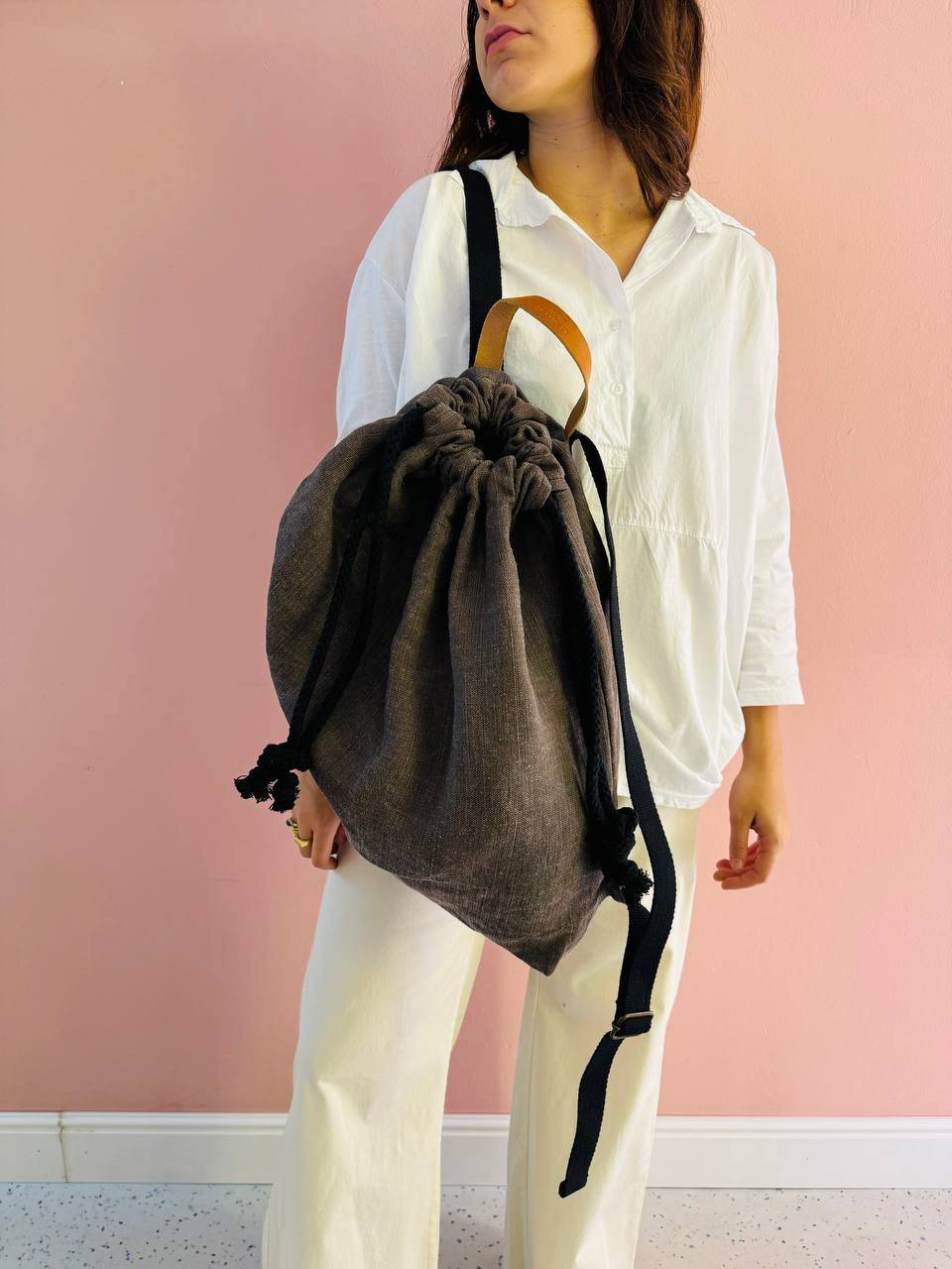 La Sellerie COUNTRY backpack light brown Moda