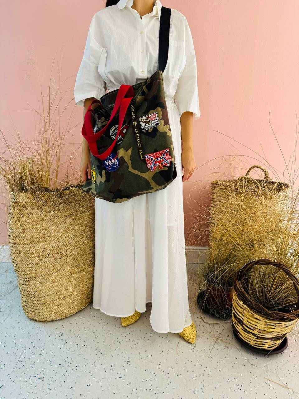 La Sellerie POP BAG military patchwork Shopping Online