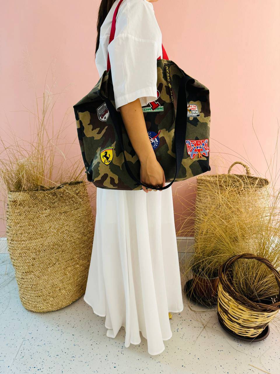 La Sellerie POP BAG military patchwork Shopping Online