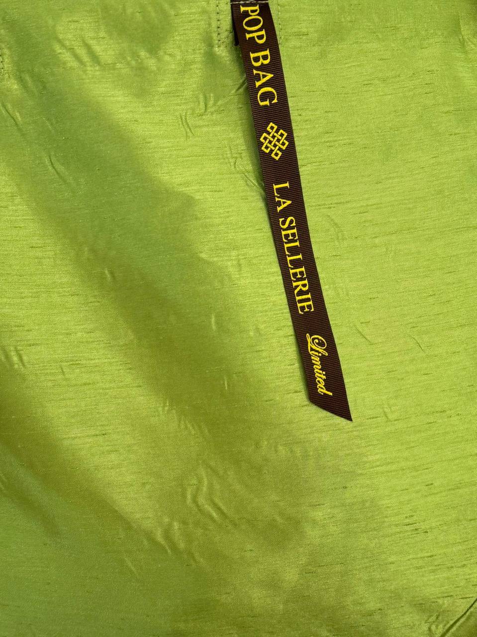 La Sellerie POP BAG Shantung verde mela Prezzo Ridotto