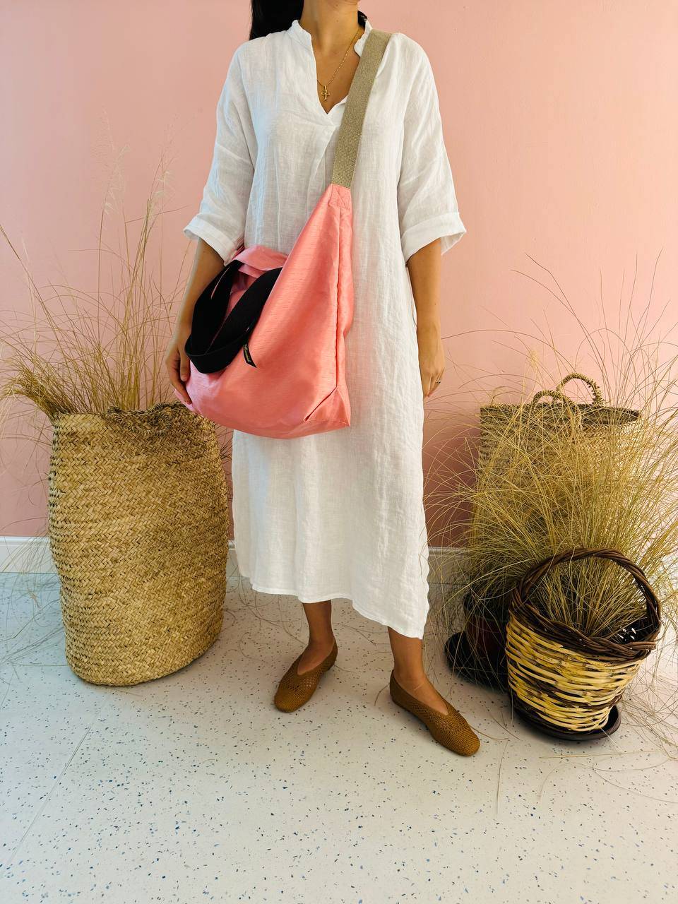 La Sellerie POP BAG Shantung rosa Sottocosto